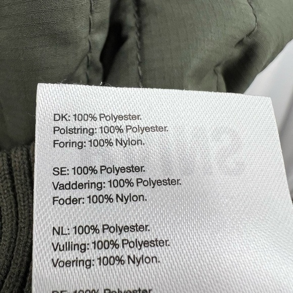 Rains Quilted Jacket Liner XL Green Zip Front High Neck New - Picture 6 of 6